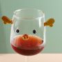 Cute Creative penguin goblet wine glass household drinking cup with handle crystal wine glass