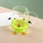 Cute Creative penguin goblet wine glass household drinking cup with handle crystal wine glass
