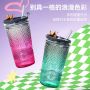 Office worker explosion-proof and high temperature resistant glass water cup with lid, sealed straw cup