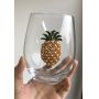 NEW Christmas tree stemless wine glass 