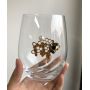 NEW Christmas tree stemless wine glass 