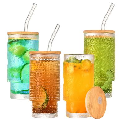 Stanley Cup Glass Tumbler with Straw and Lid – Novelty Glass Drinkware for Easy Sipping