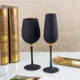 Modern Matte Black Red Wine Glass Set – Elegant Glassware for Special Occasions