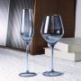 Light blue glass goblet champagne flute restaurant plates drink ware glasses for drinks