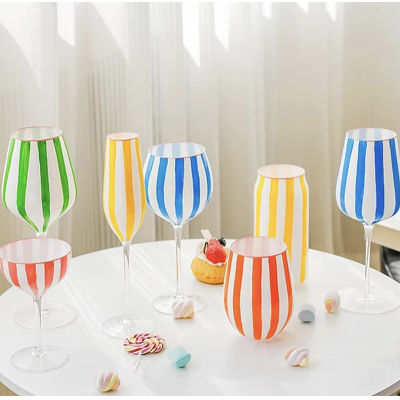 Glass kitchenware creative glass goblet from China direct factory 