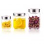 Stainless Steel Transparent Lid sealed Jar Thickened Lead-free Glass Storage Container Food Storage and Packaging square Bottle
