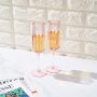 Pink Glass Champagne Flute Wholesale
